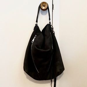 Rebecca Minkoff Slouchy Black Suede Shoulder Bag